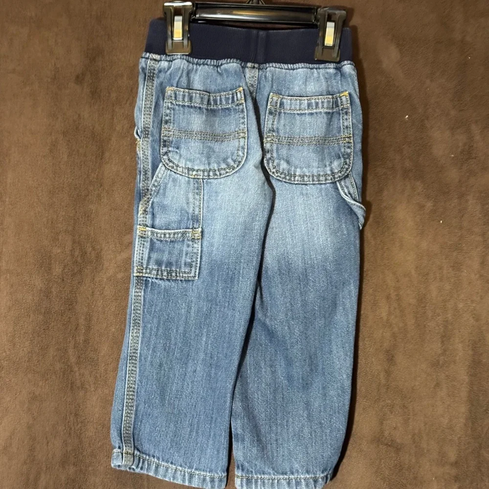 Gymboree Kids 2T Denim Carpenter Pants Relaxed‎ Fit Blue Jeans Toddler